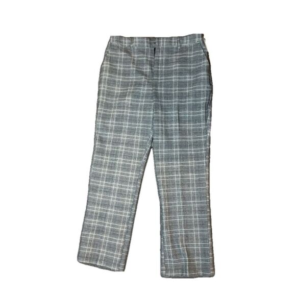 Who What Wear Plaid Pants Size 8 Gray White NWT - Picture 2 of 9